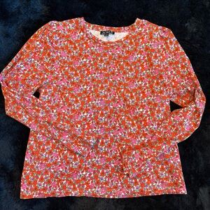 J.Crew High-neck puff-sleeve top SZ L